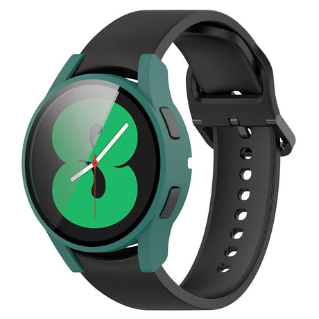 Samsung Galaxy Watch 4 (40mm) / FE (40mm) Hård Plastik Cover m. Indbygget Skærmbeskytter - Grøn