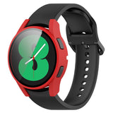 Samsung Galaxy Watch 4 (40mm) / FE (40mm) Hård Plastik Cover m. Indbygget Skærmbeskytter - Rød