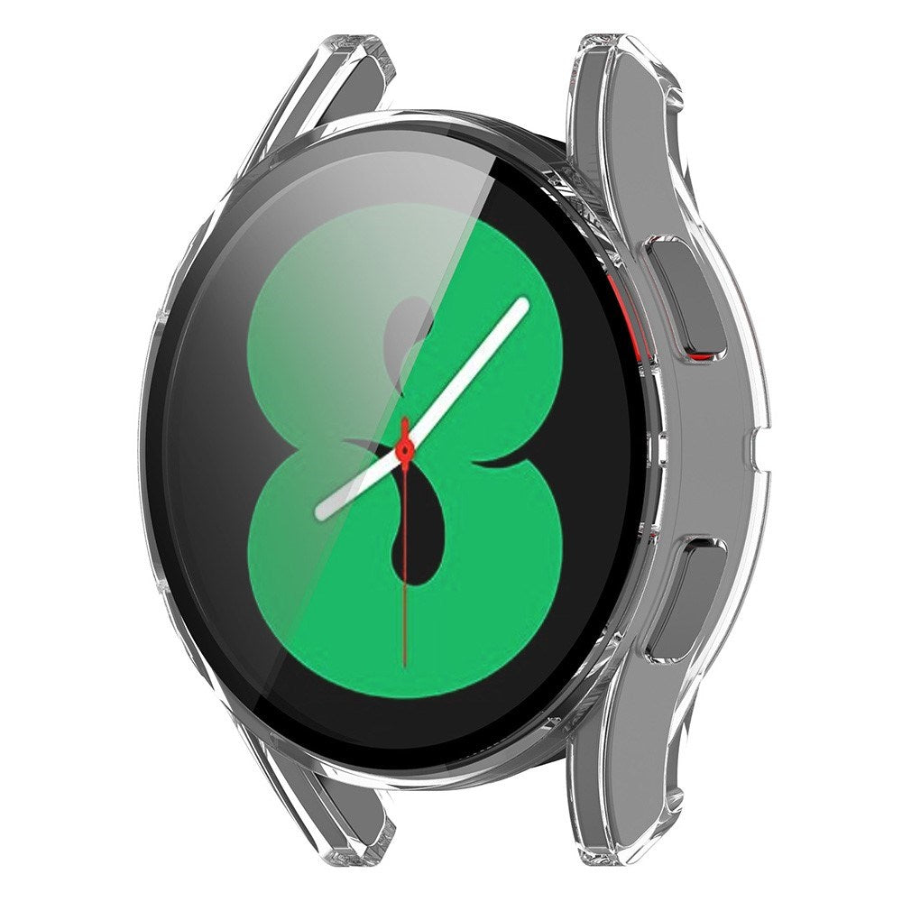 Samsung Galaxy Watch 4 (40mm) / FE (40mm) Hård Plastik Cover m. Indbygget Skærmbeskytter - Gennemsigtig