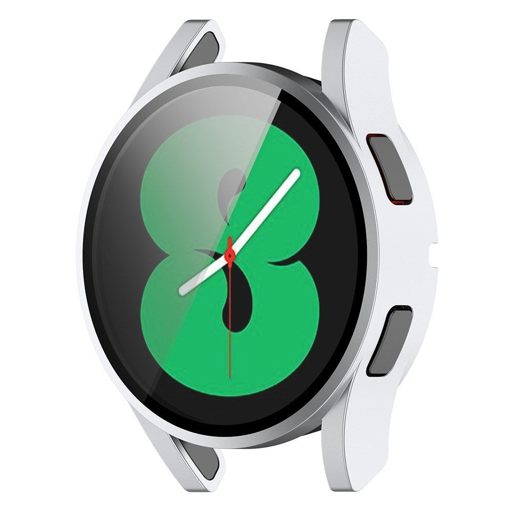 Samsung Galaxy Watch 4 (40mm) / FE (40mm) Hård Plastik Cover m. Indbygget Skærmbeskytter - Sølv