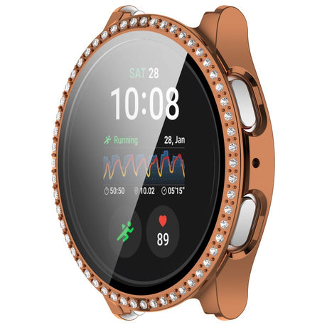 Samsung Galaxy Watch 7 (40mm) Hårdt Plastik Cover m. Indbygget Skærmbeskyttelse - Bronze & Rhinsten