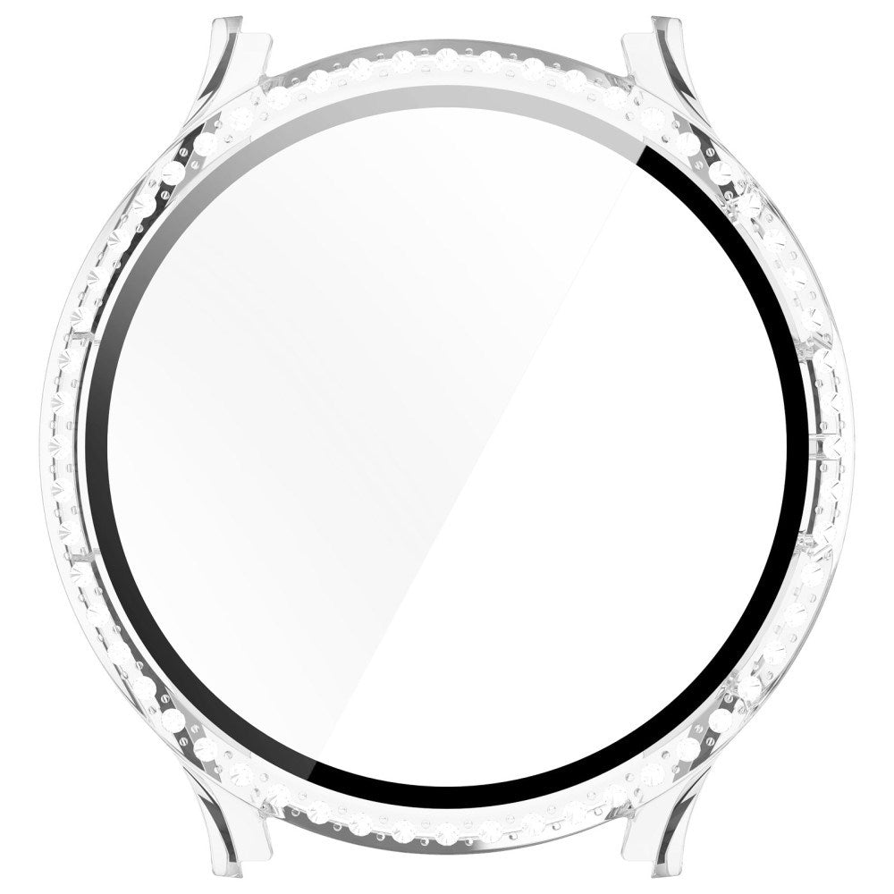 Samsung Galaxy Watch 7 (40mm) Hårdt Plastik Cover m. Indbygget Skærmbeskyttelse - Gennemsigtig & Rhinsten