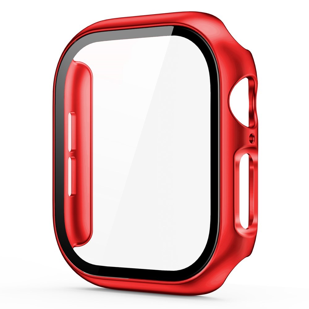 Apple Watch 10 (46mm) Hård Plast Case m. Indbygget Skærmbeskyttelse - Rød