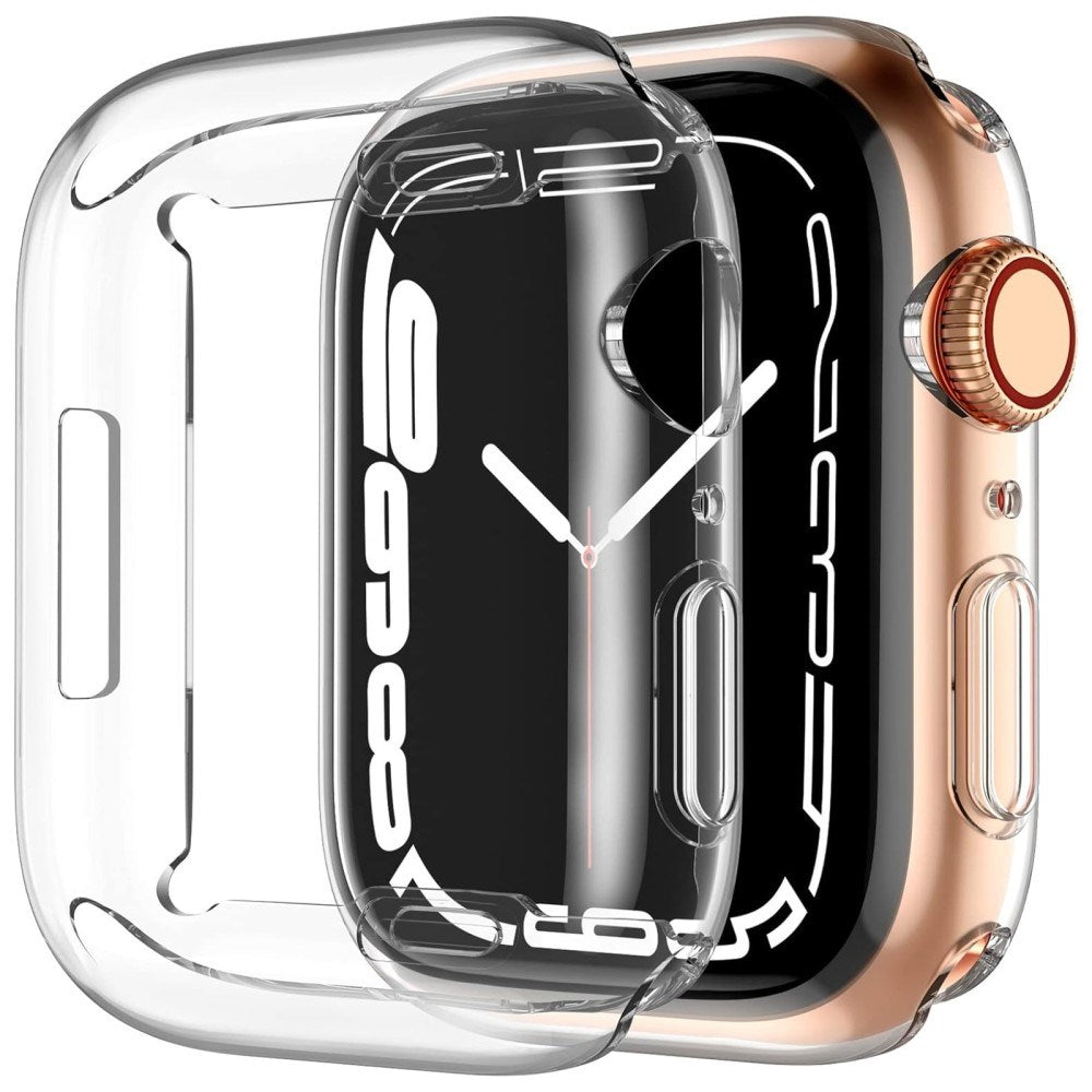 Apple Watch 10 (46mm) Fleksibelt Plast Case m. Indbygget Skærmbeskyttelse - Gennemsigtig