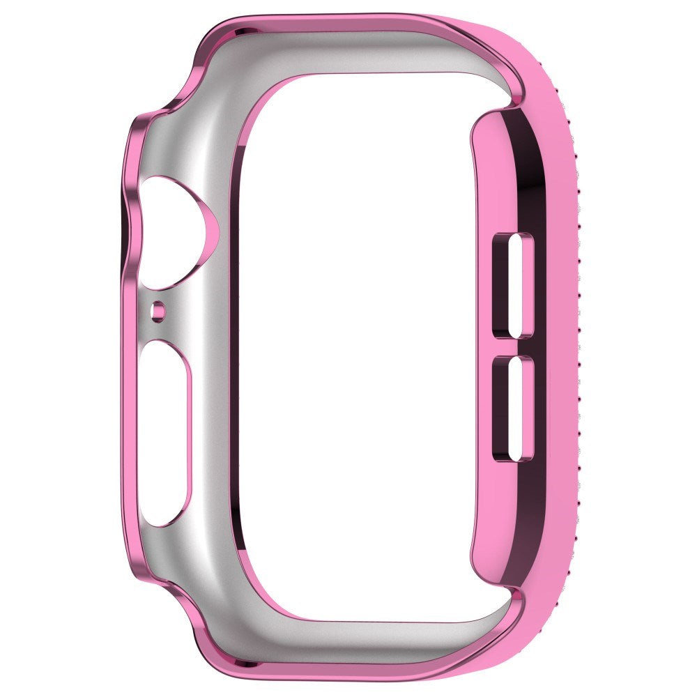 Apple Watch 10 (42mm) Hårdt Plastik Cover m. Rhinsten - Pink / Rhinsten