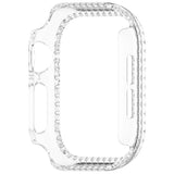 Apple Watch 10 (42mm) Hårdt Plast Cover m. Rhinsten - Gennemsigtig  / Rhinsten