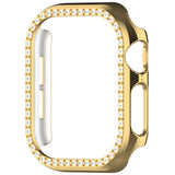 Apple Watch 10 (46mm) Hårdt Plast Cover m. Rhinsten - Guld / Rhinsten