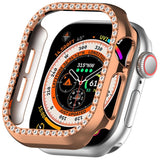 Apple Watch 10 (46mm) Hårdt Plast Cover m. Rhinsten - Rose Gold / Rhinsten