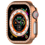 Apple Watch 10 (46mm) Hårdt Plast Cover m. Rhinsten - Rose Gold / Rhinsten