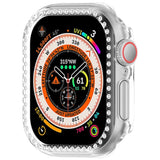 Apple Watch 10 (46mm) Hårdt Plast Cover m. Rhinsten - Gennemsigtig / Rhinsten