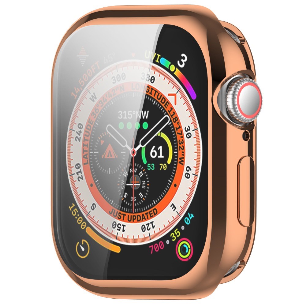 Apple Watch 10 (42mm) Fleksibelt Plast Cover - Inkl. Skærmbeskyttelse - Rose Gold