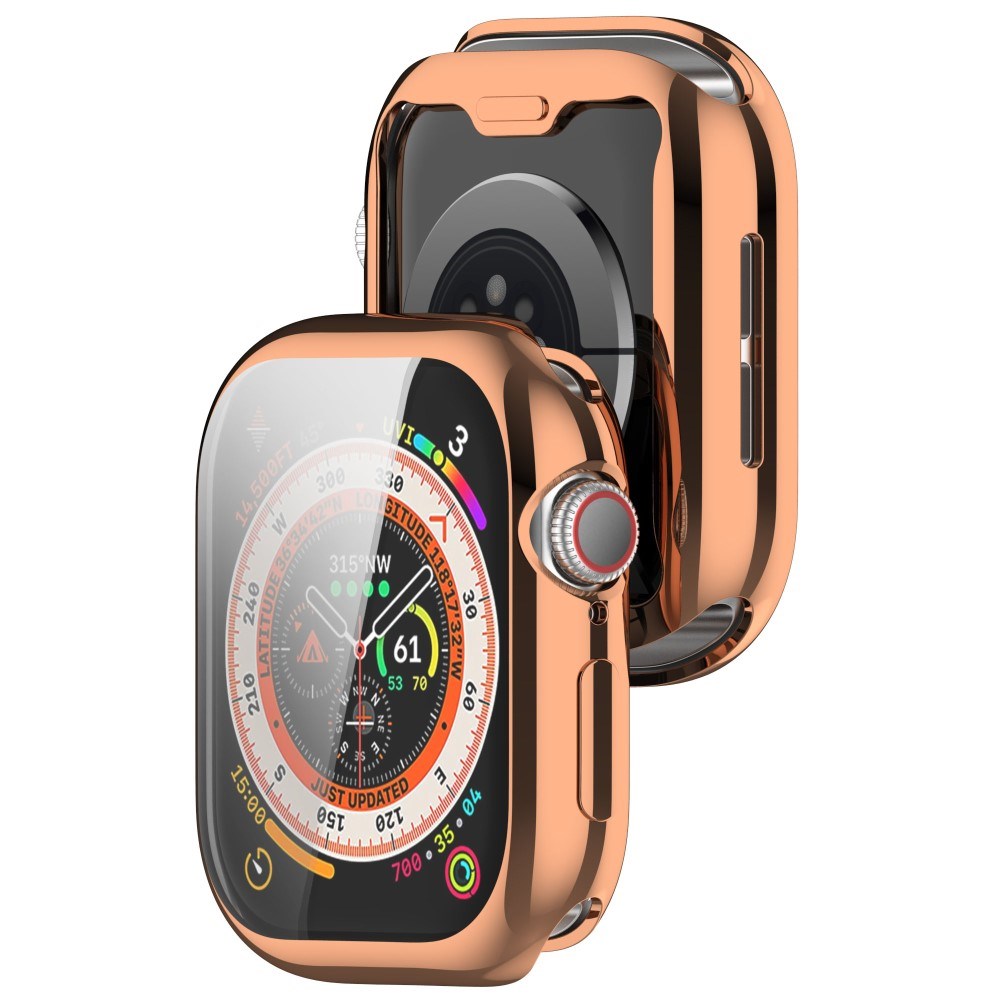 Apple Watch 10 (42mm) Fleksibelt Plast Cover - Inkl. Skærmbeskyttelse - Rose Gold