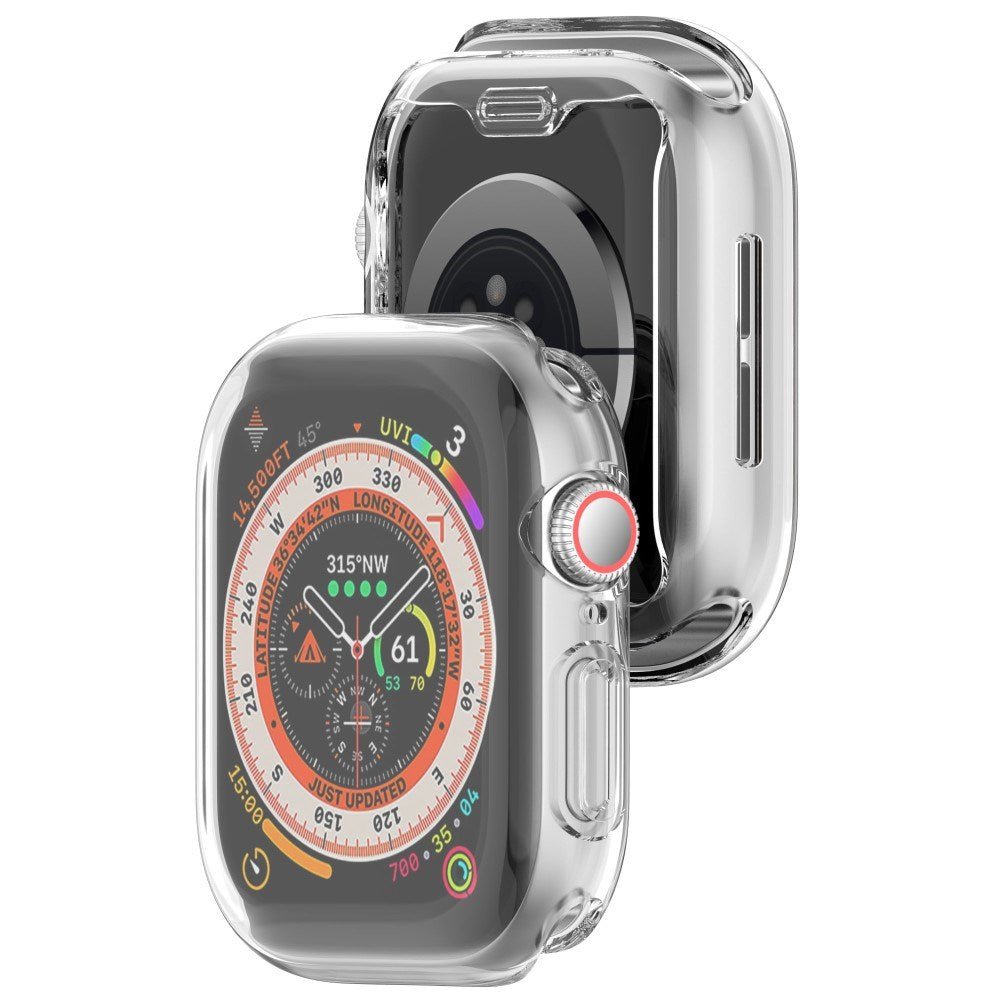 Apple Watch 10 (46mm) Fleksibelt Plast Cover - Inkl. Skærmbeskyttelse - Gennemsigtig