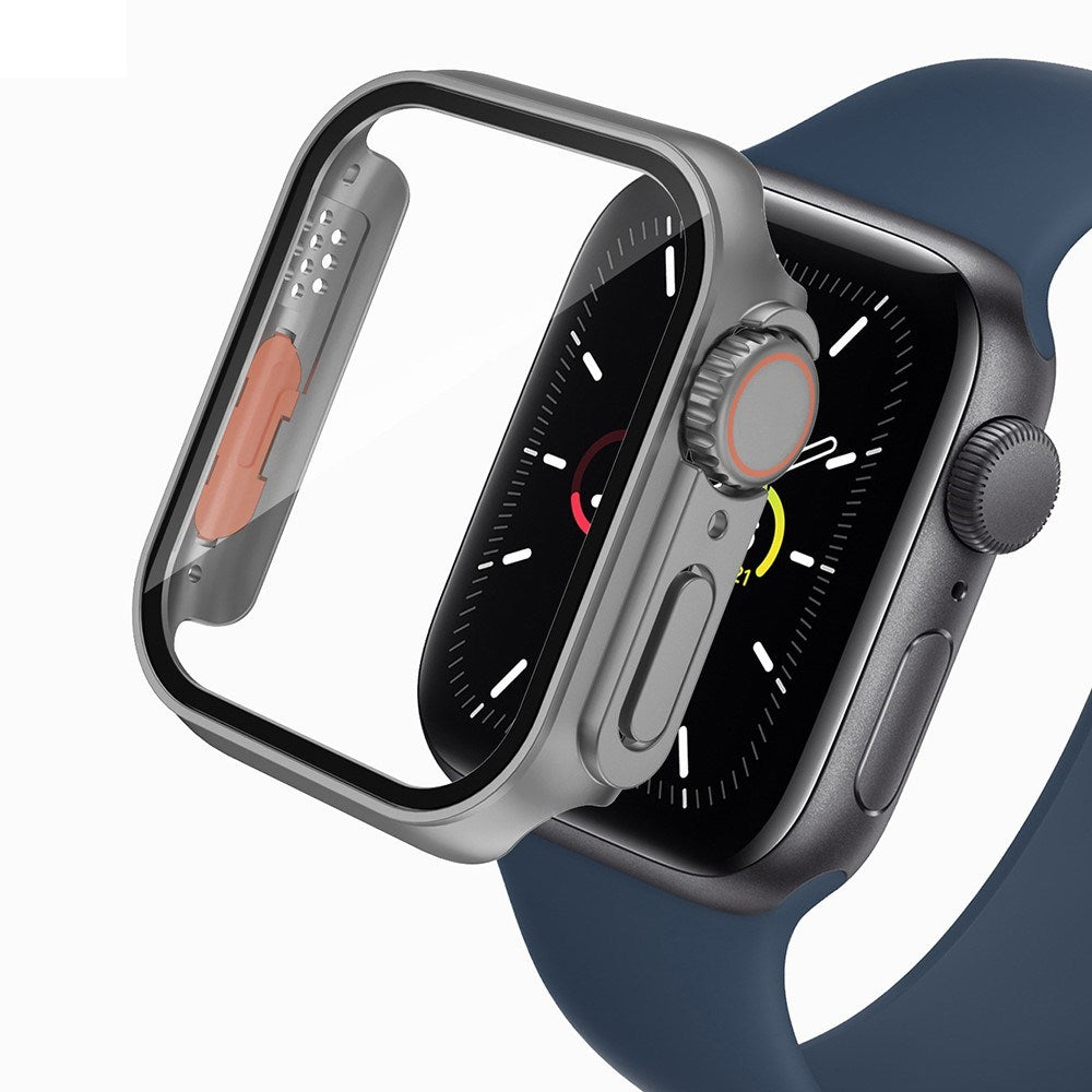 Apple Watch 11 / 10 (46mm) Hårdt Plast Cover m. Skærmbeskyttelsesglas - Grå