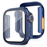 Apple Watch 11 / 10 (46mm) Hårdt Plast Cover m. Skærmbeskyttelsesglas - Blå