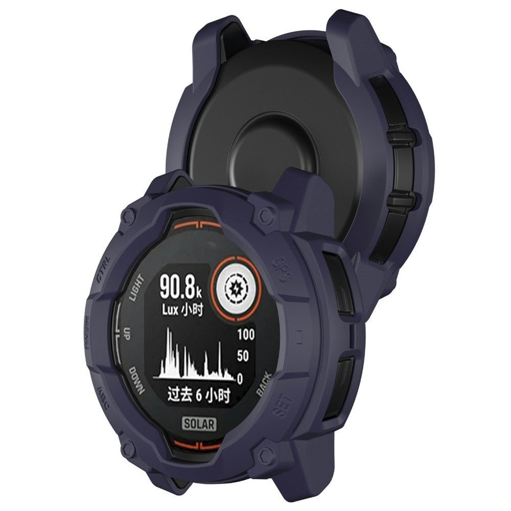 Garmin Instinct 3 Solar (45mm) - Rugged Plastik Cover - Blå