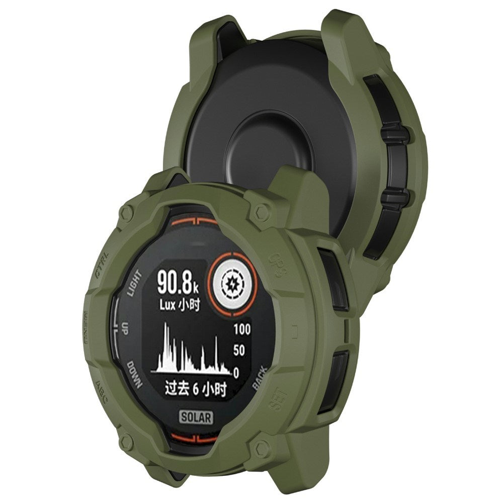 Garmin Instinct 3 Solar (50mm) - Rugged Plastik Cover - Grøn