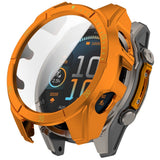 Garmin Tactix 8 AMOLED (51mm) - Hårdt Plastik Cover m. Beskyttelsesglas - Orange / Gul