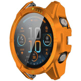 Garmin Tactix 8 AMOLED (47mm) - Hårdt Plastik Cover m. Beskyttelsesglas - Orange / Gul