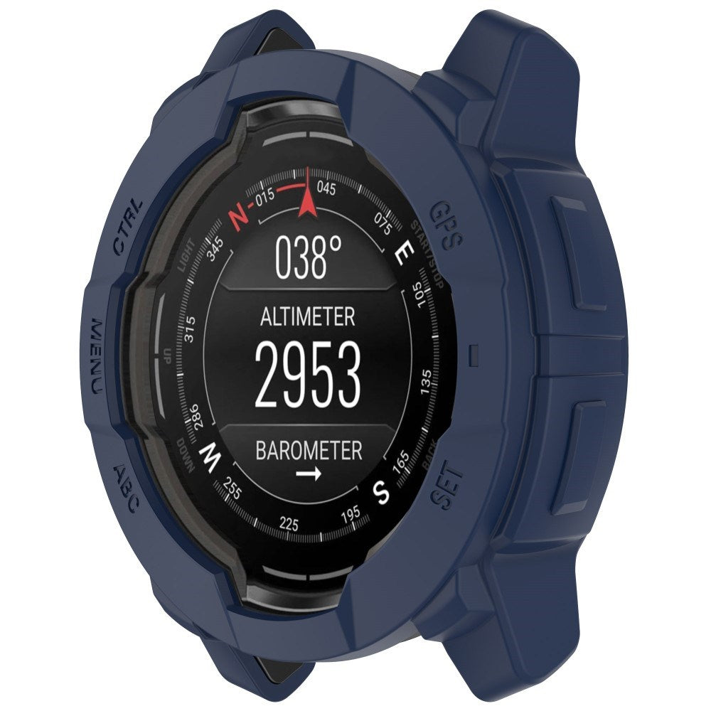 Garmin Instinct 3 AMOLED / Solar (50mm) - Bumper Silikone Cover - Blå