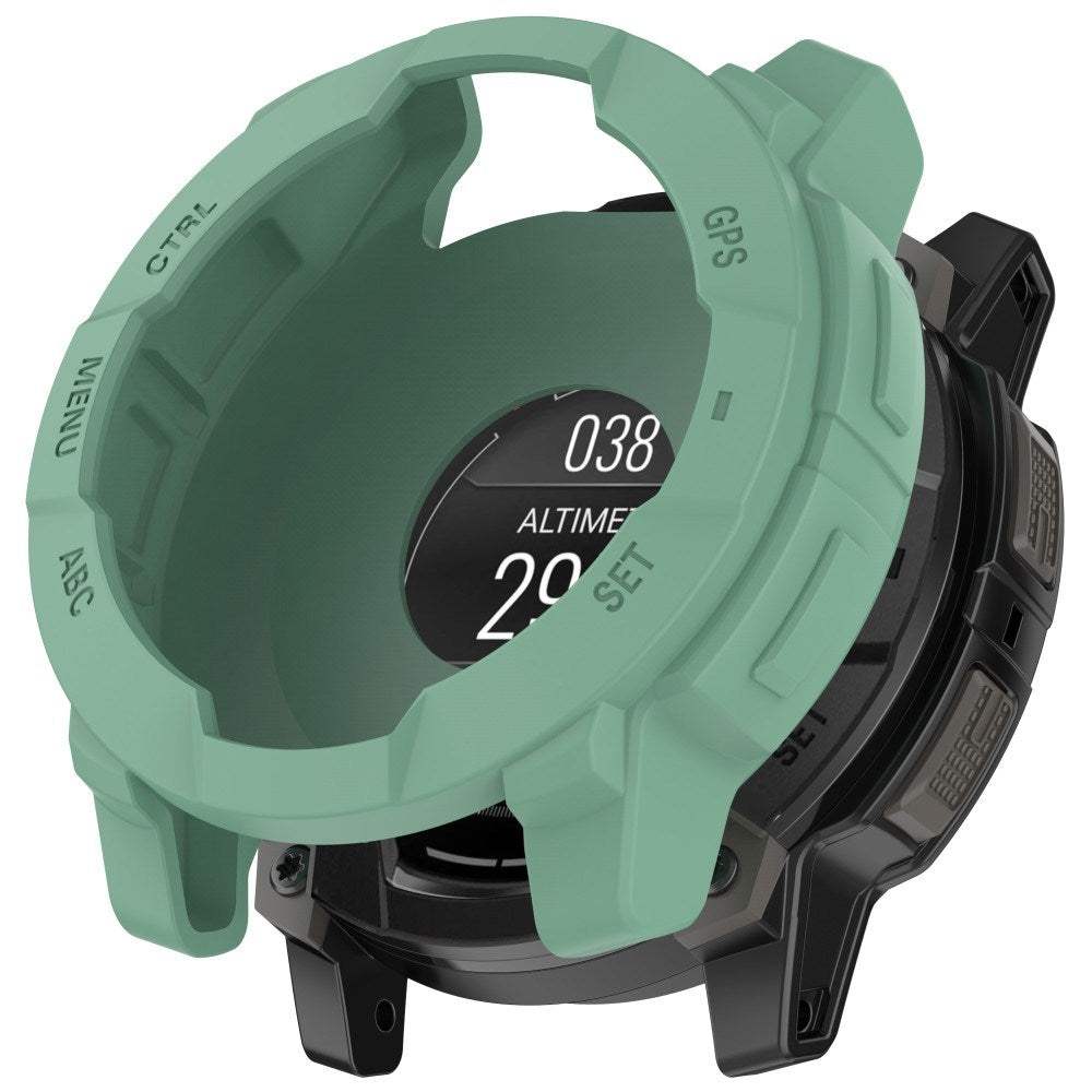 Garmin Instinct 3 AMOLED / Solar (50mm) - Bumper Silikone Cover - Grøn