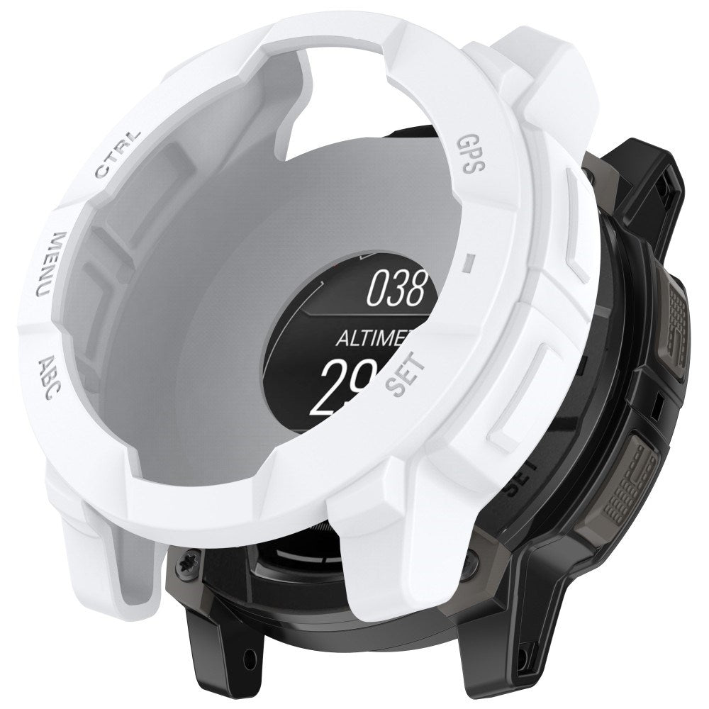 Garmin Instinct 3 AMOLED / Solar (50mm) - Bumper Silikone Cover - Hvid