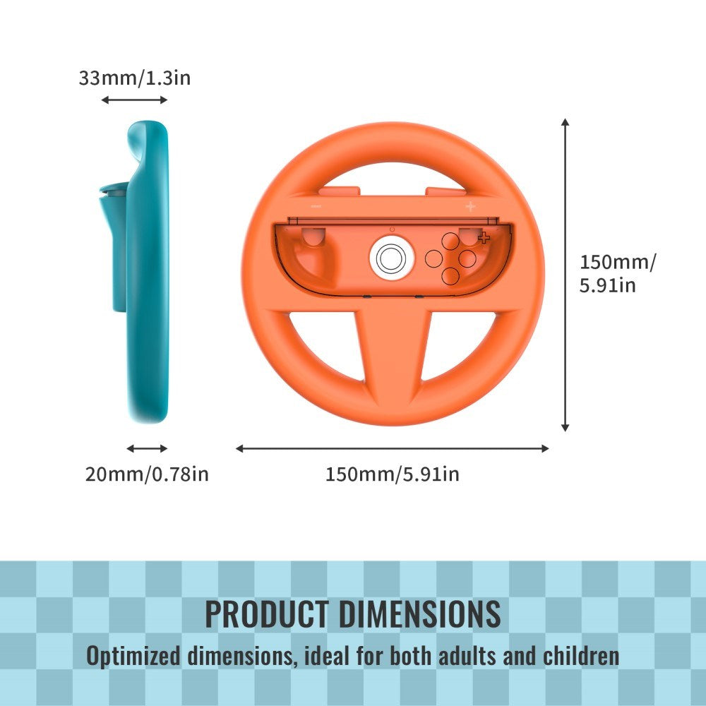 Racerrat til Controller - Nintendo Switch 2 - 2 stk - Blå / Orange