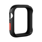 Apple Watch SE / 6 / 5 / 4 (44mm) Fleksibelt Plast Cover & Hærdet Skærmbeskyttelsesglas - Sort