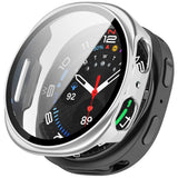 Samsung Galaxy Watch 8 (44mm) Hårdt Plastik Cover - Indbygget Skærmbeskyttelse - Mat Sølv