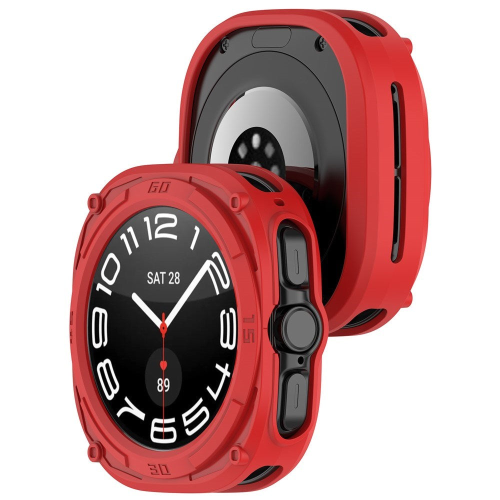 Samsung Galaxy Watch Ultra 2 (47mm) Fleksibelt Plast Armor Cover m. Stødabsorberende Effekt - Rød