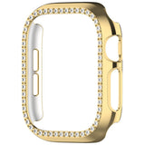 Apple Watch Series 12 (42mm) Hårdt Plast Case - Guld & Rhinsten