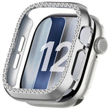 Apple Watch Series 12 (42mm) Hårdt Plast Case - Sølv & Rhinsten