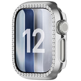 Apple Watch Series 12 (42mm) Hårdt Plast Case - Sølv & Rhinsten