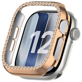 Apple Watch Series 12 (46mm) Hårdt Plast Case - Rose Gold & Rhinsten