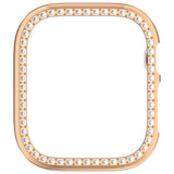 Apple Watch Series 12 (46mm) Hårdt Plast Case - Rose Gold & Rhinsten