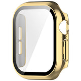 Apple Watch Series 12 (42mm) Case m. Indbygget Hærdet Glas Skærmbeskyttelse - Guld