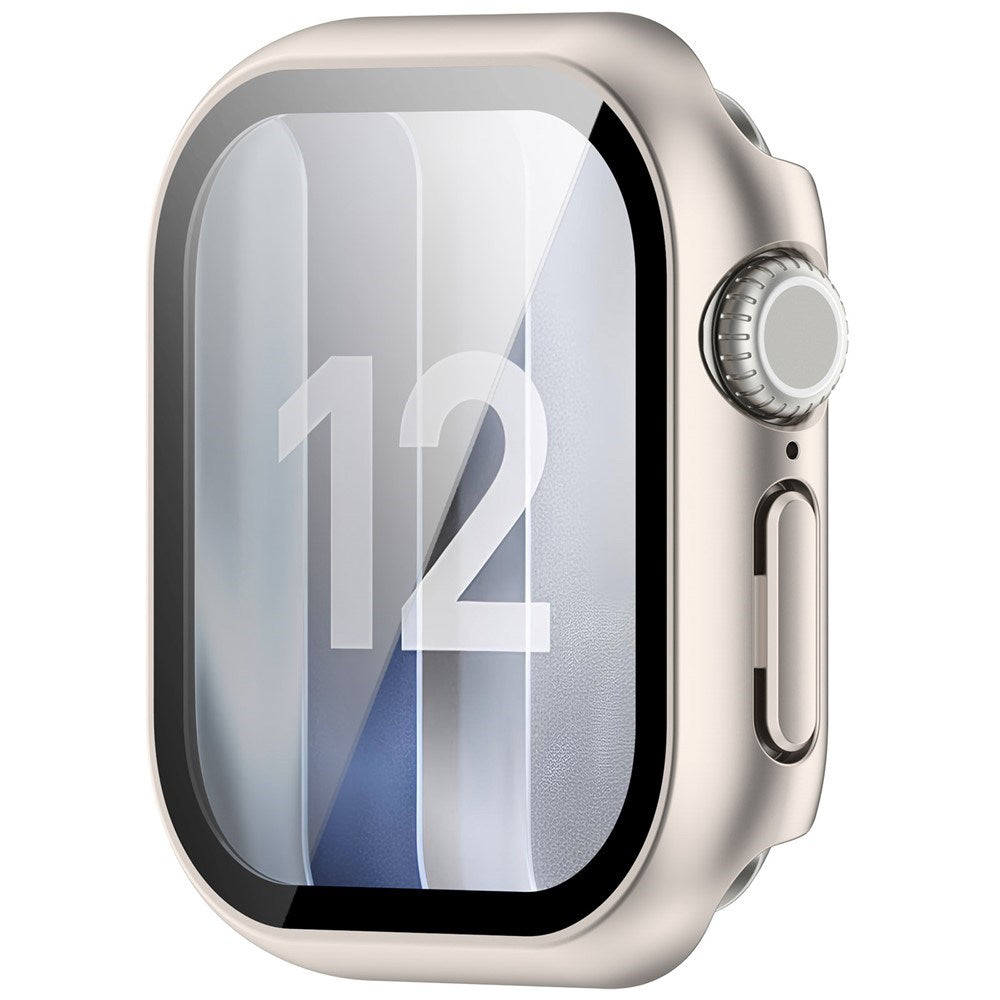 Apple Watch Series 12 (42mm) Case m. Indbygget Hærdet Glas Skærmbeskyttelse - Rose Gold