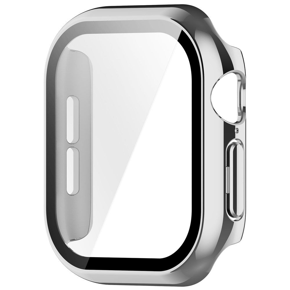 Apple Watch Series 12 (46mm) Case m. Indbygget Hærdet Glas Skærmbeskyttelse - Sølv