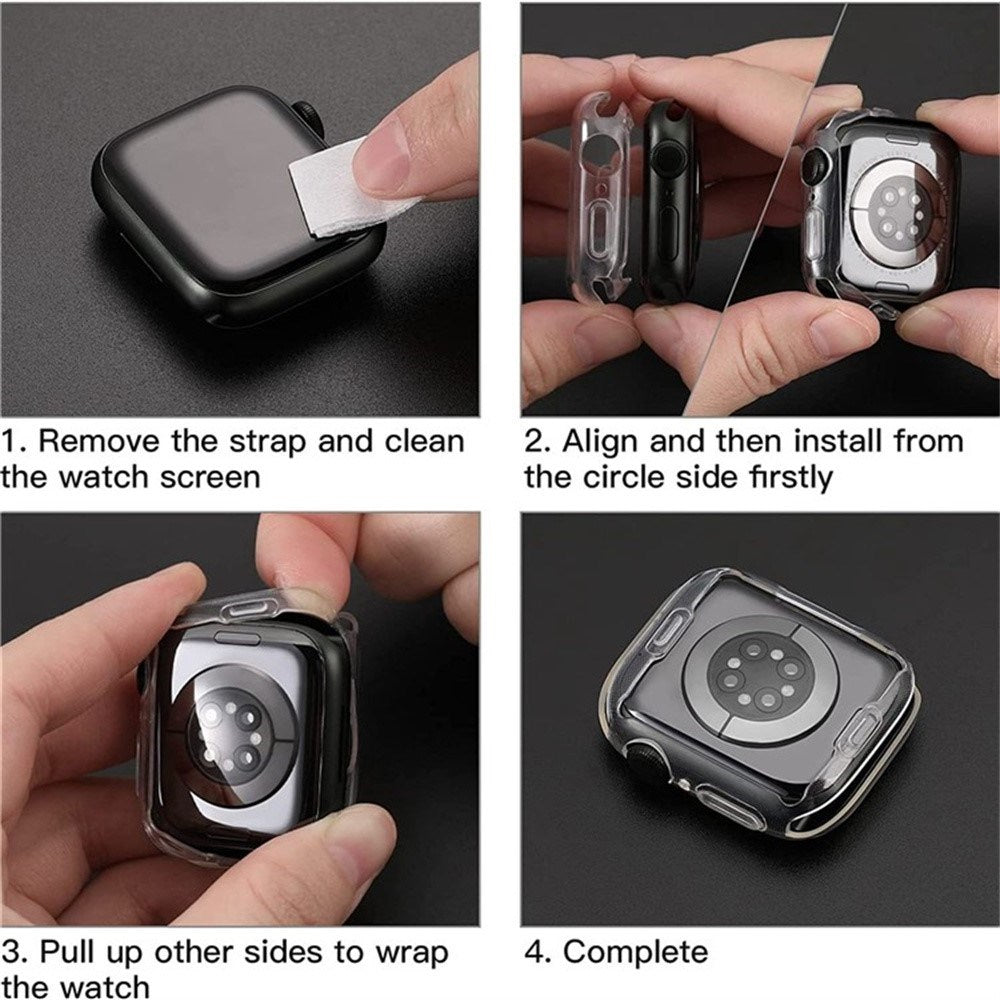 EIDERWOOD Apple Watch Series 12 (46mm) Fleksibel Plastik Cover - Gennemsigtigt