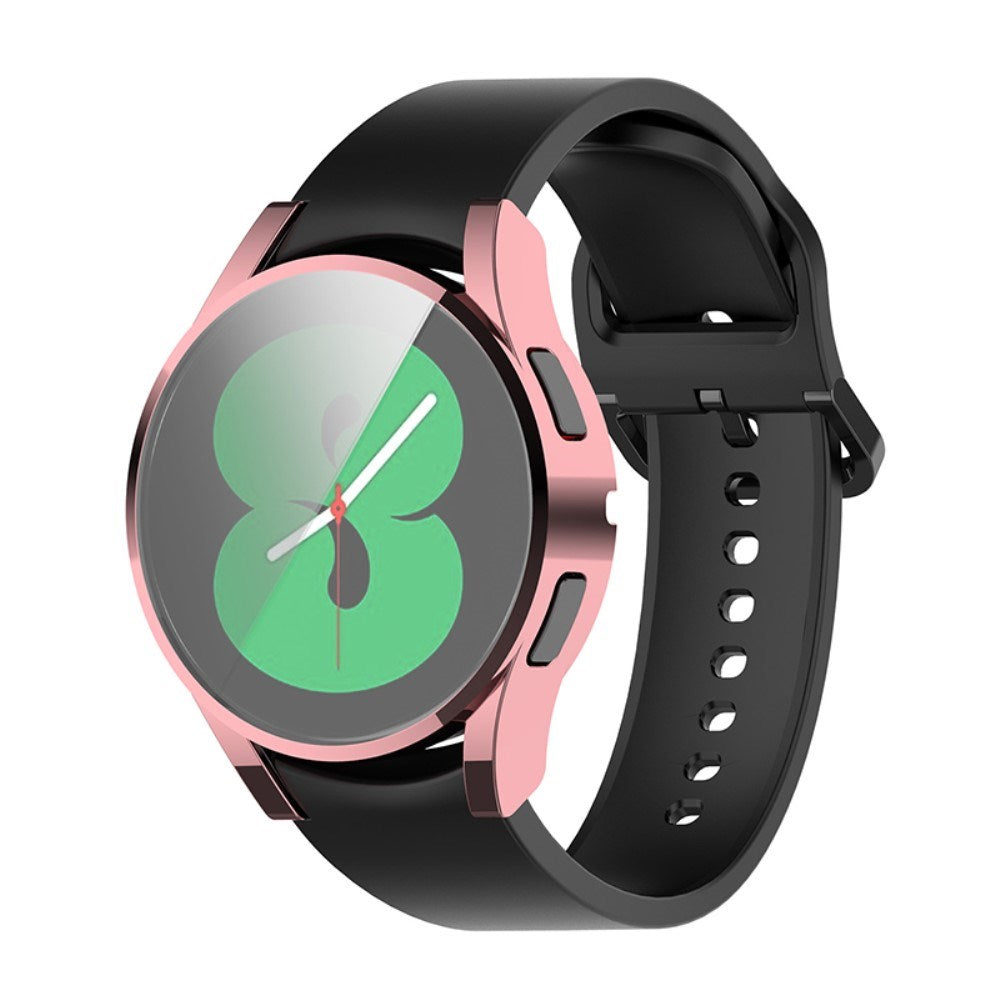 Samsung Galaxy Watch 4 (40mm) Hårdt Plastik Cover m. Indbygget Skærmbeskyttelse - Lyserød