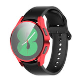 Samsung Galaxy Watch 4 (40mm) Hårdt Plastik Cover m. Indbygget Skærmbeskyttelse - Rød