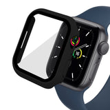 Apple Watch 9/8/7 (45mm) ENKAY Cover & Hærdet Glas - Sort