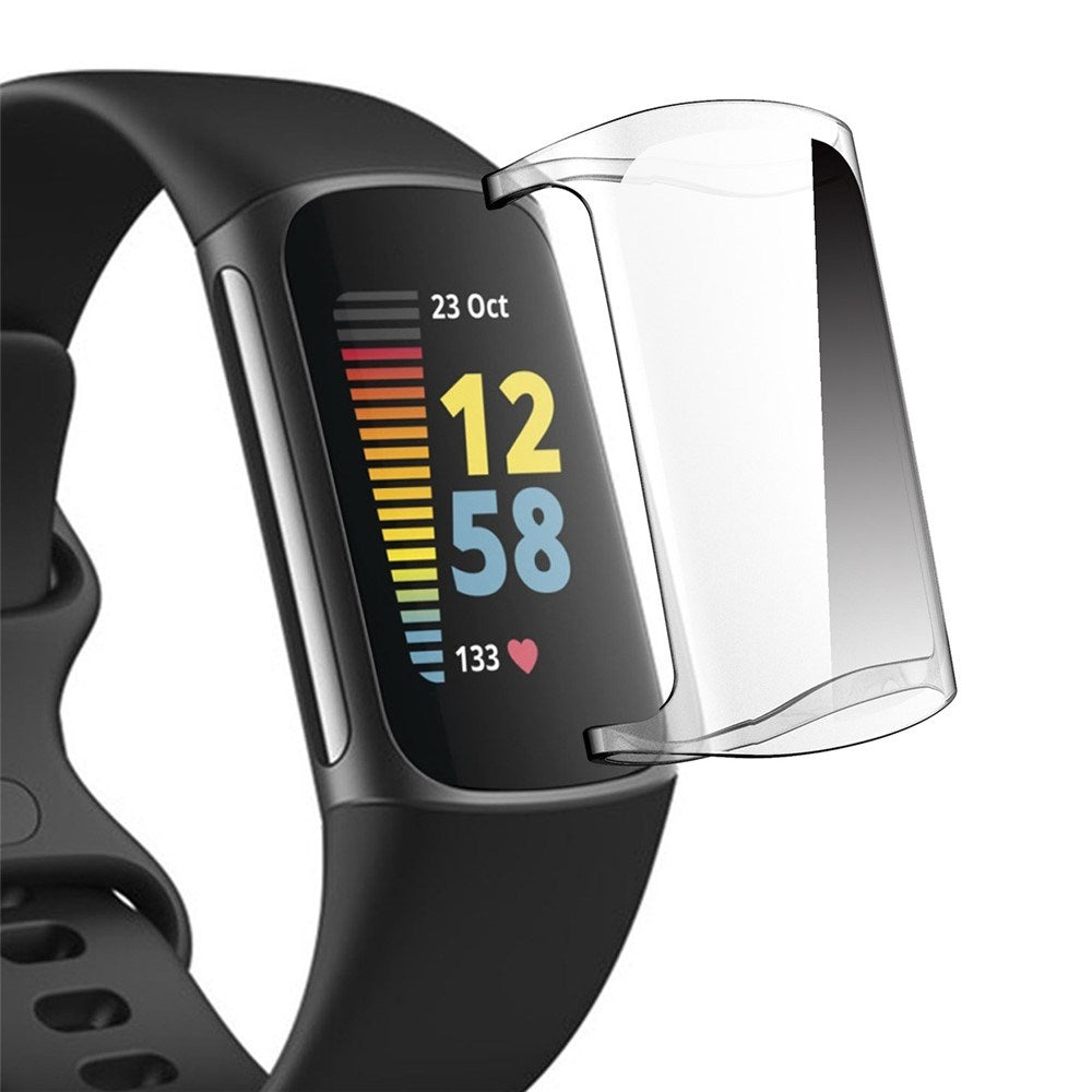 Fitbit Charge 6 / 5 ENKAY Plast Cover - Gennemsigtig