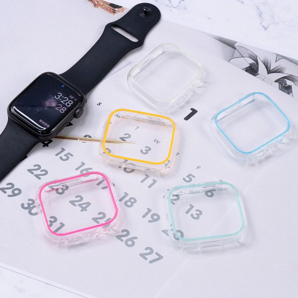 Apple Watch 9 / 8 / 7 (41mm) Selvlysende Hård Plastik Cover - Gul