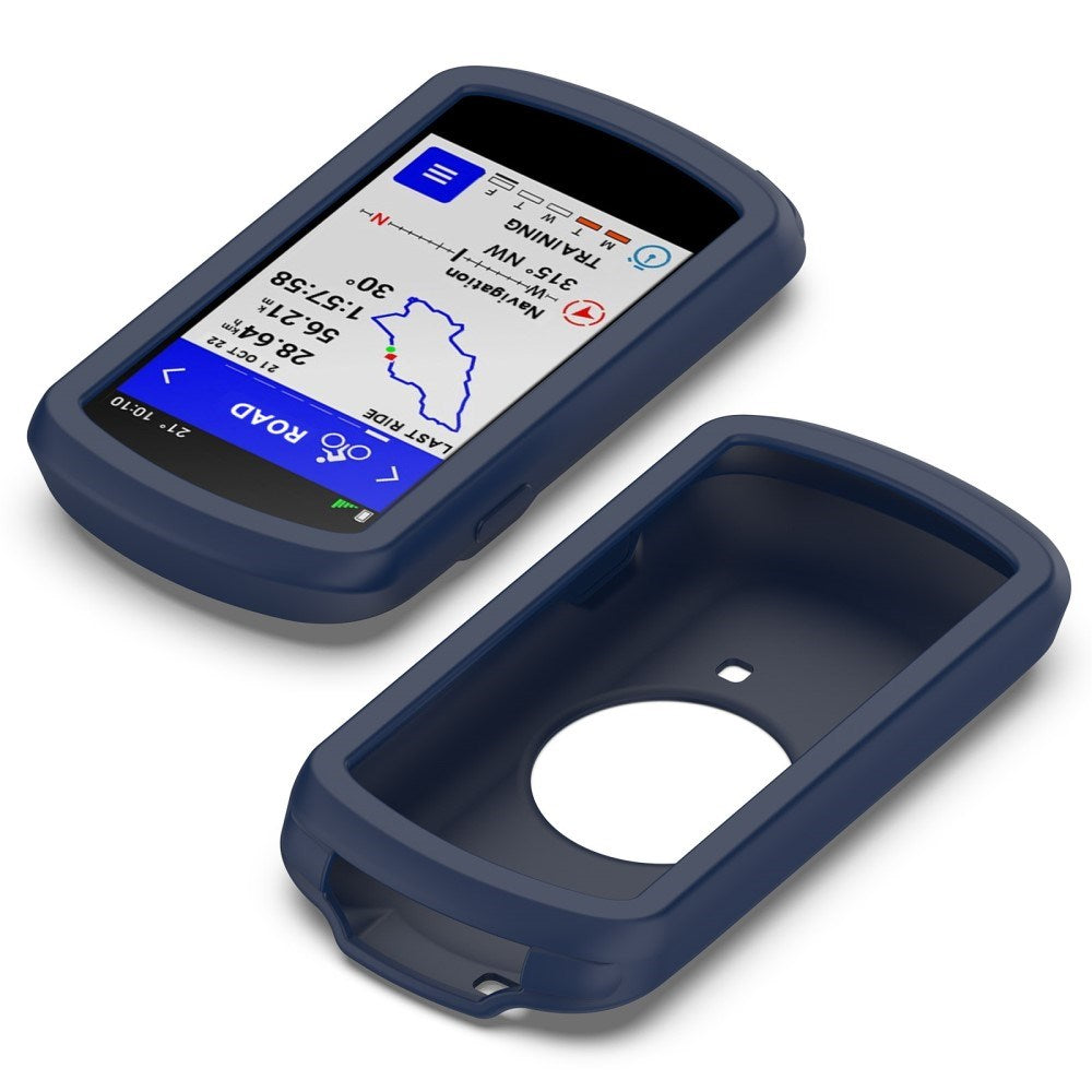 Garmin Edge 1040 Blødt Silikone Cover - Mørkeblå