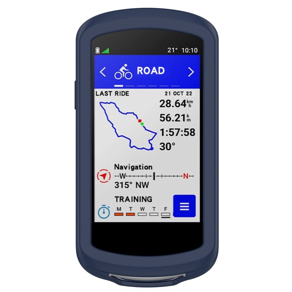 Garmin Edge 1040 Blødt Silikone Cover - Mørkeblå