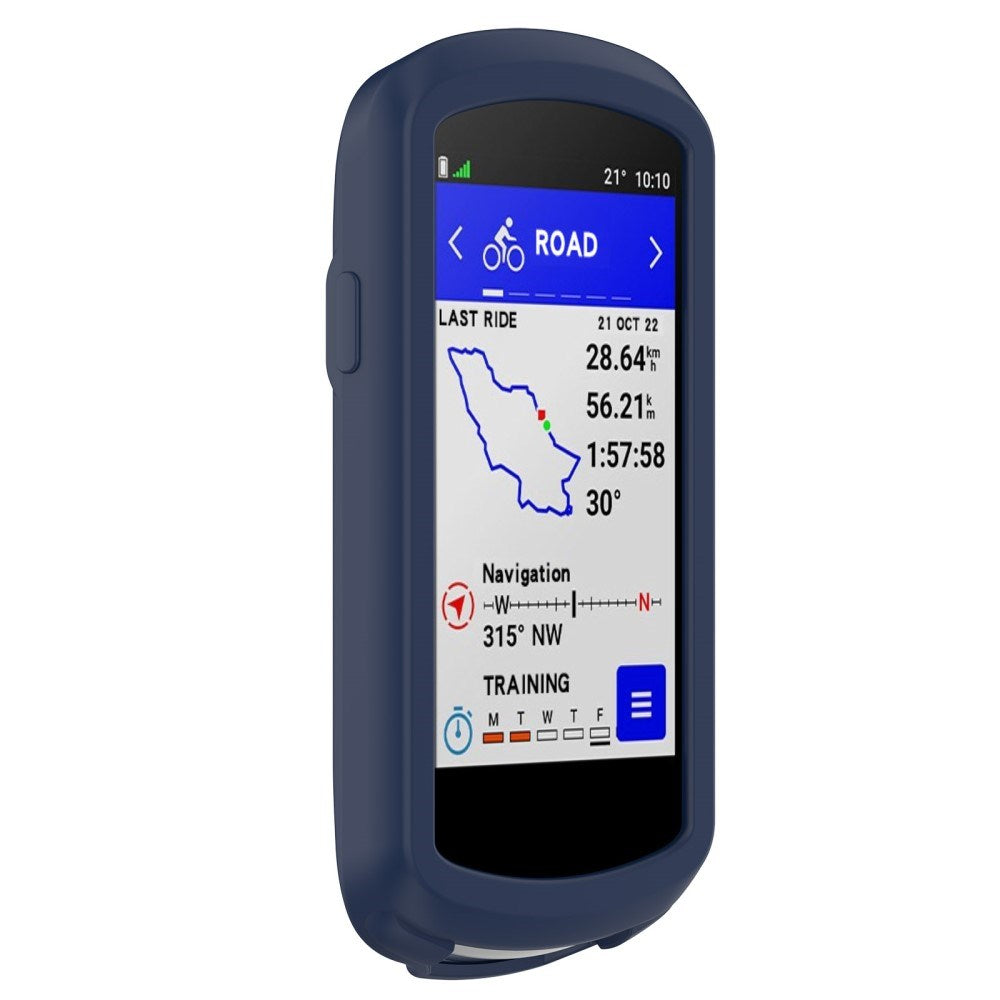 Garmin Edge 1040 Blødt Silikone Cover - Mørkeblå