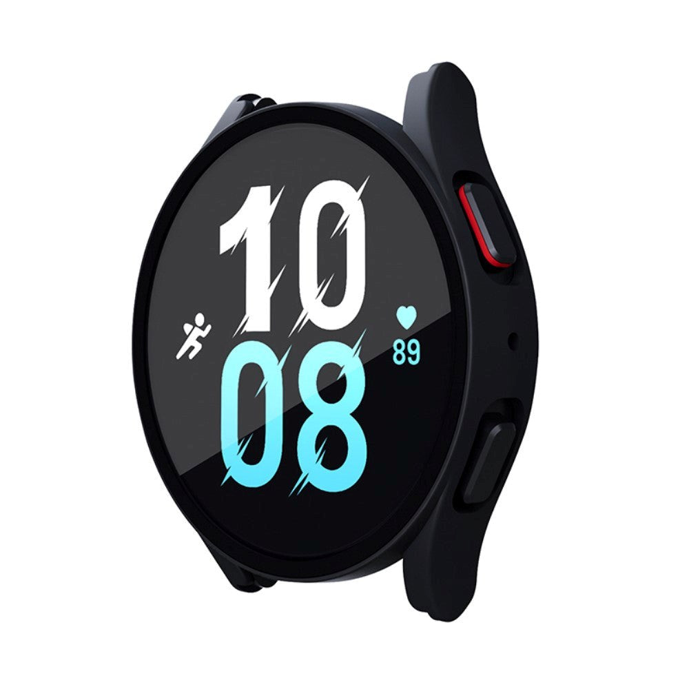 Samsung Galaxy Watch 7 / 6 / 5 / 4 / FE (40mm) Hård Plast Case m. Indbygget Skærmbeskyttelse - Sort