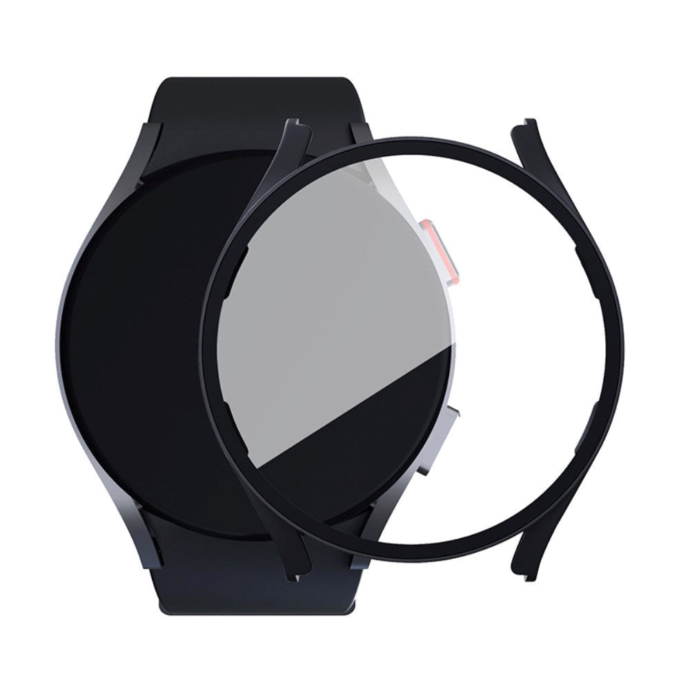 Samsung Galaxy Watch 7 / 6 / 5 / 4 / FE (40mm) Hård Plast Case m. Indbygget Skærmbeskyttelse - Sort