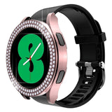 Samsung Galaxy Watch 4 / 5 44mm Hårdt Plastik Cover m. Rhinsten - Lyserød